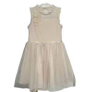 Cat & Jack Girls Cream Tulle Dress(Size L 10/12)